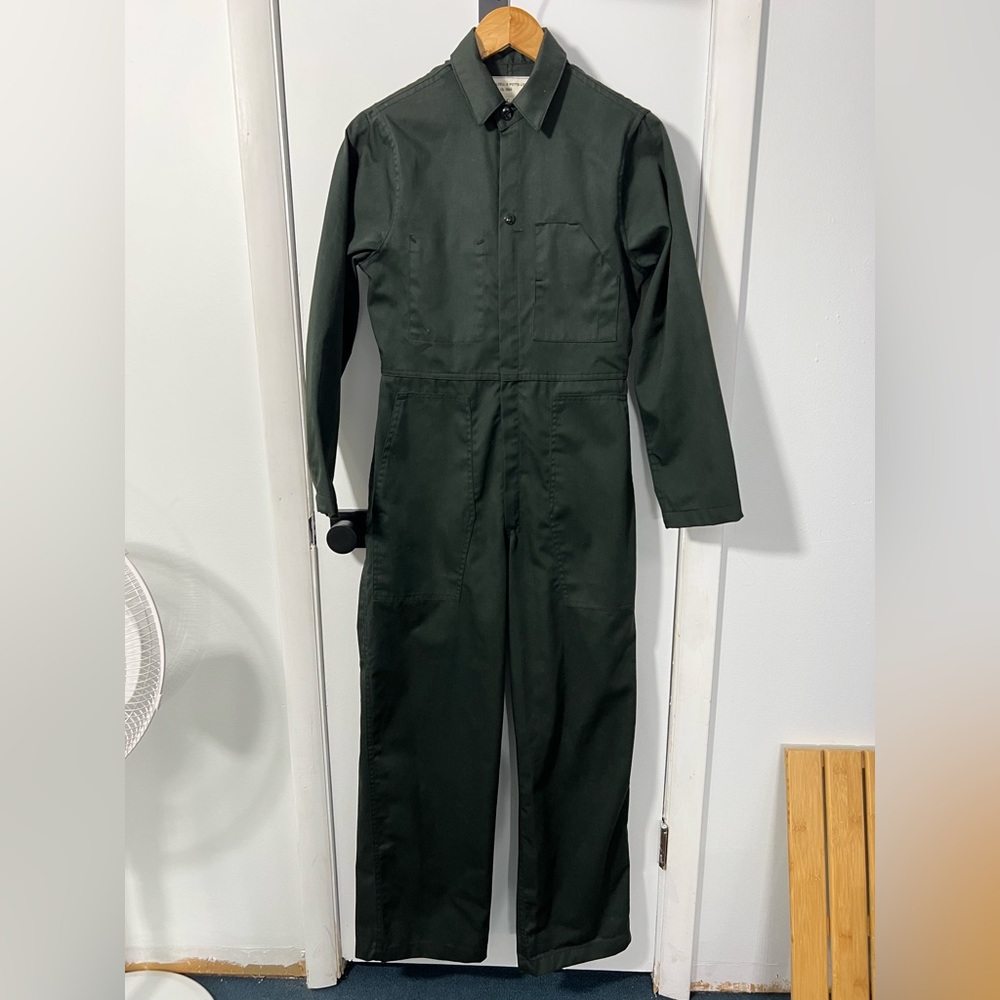 Dark green 80’s utility coveralls jumpsuit
